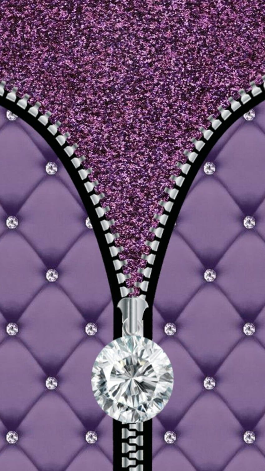 Purple and silver sparkly bow, rhinestone HD phone wallpaper