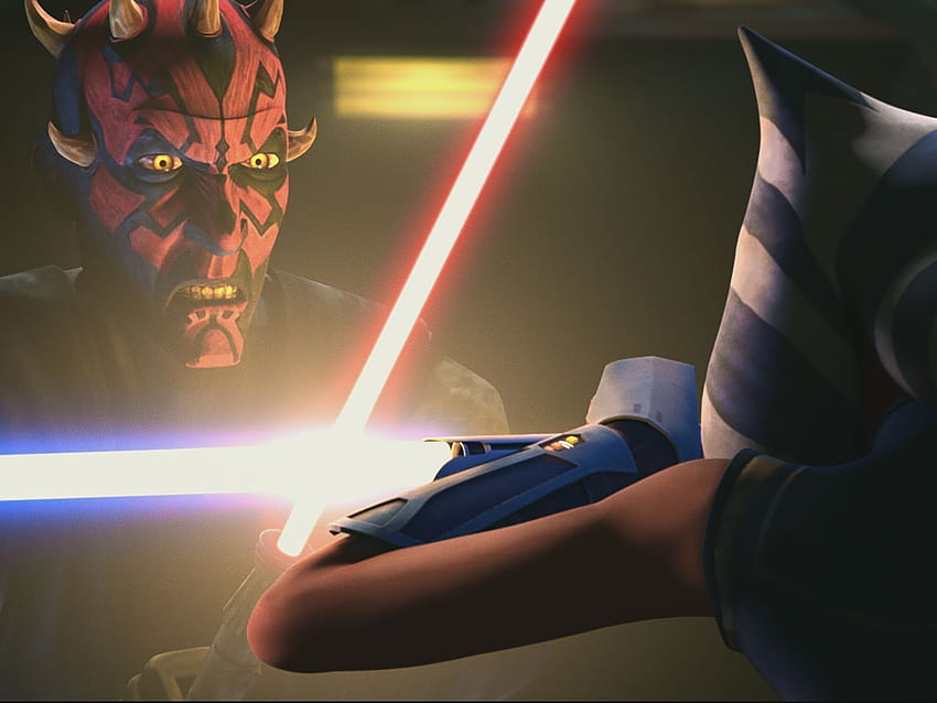 Darth Maul survived The Phantom Menace and thrived on The Clone Wars, darth maul double bladed lightsaber HD wallpaper