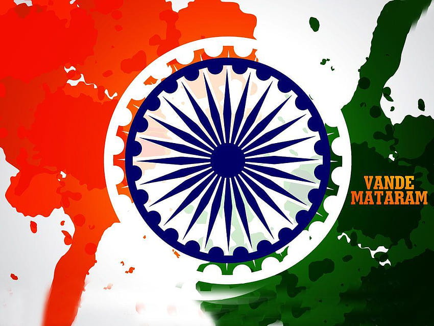 วันเดอมาทารัมธงชาติอินเดียสุขสันต์วันประกาศอิสรธงชาติอินเดีย วอลล์เปเปอร์ HD