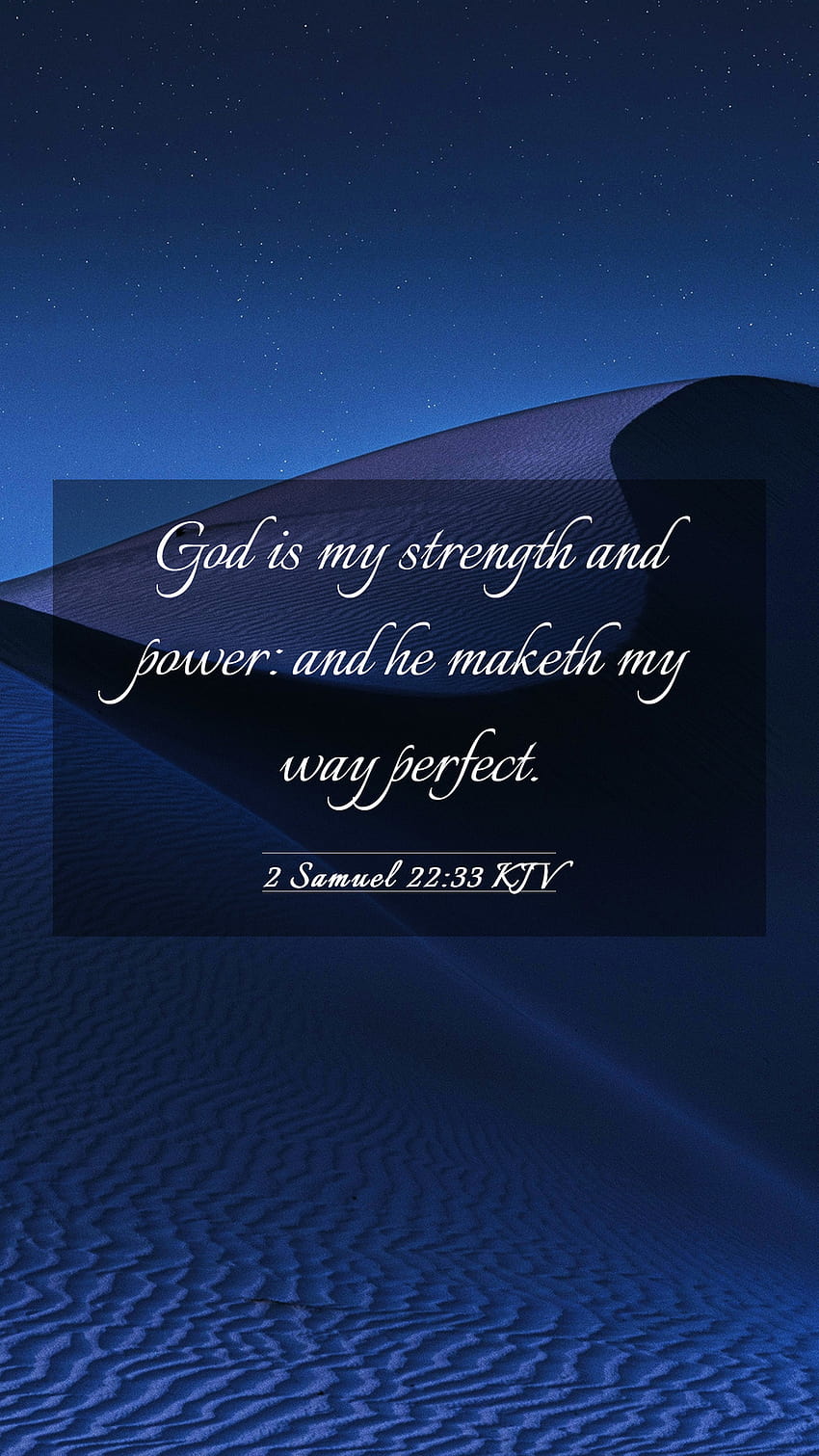 2 Samuel 22:33 KJV Mobile Phone, strength god power quote HD phone wallpaper