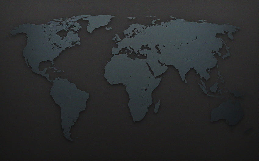Тъмна карта на света през 2021 г., физическа карта на света HD тапет