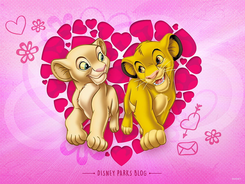 Festeggia San Valentino con Simba e Nala Sfondo HD