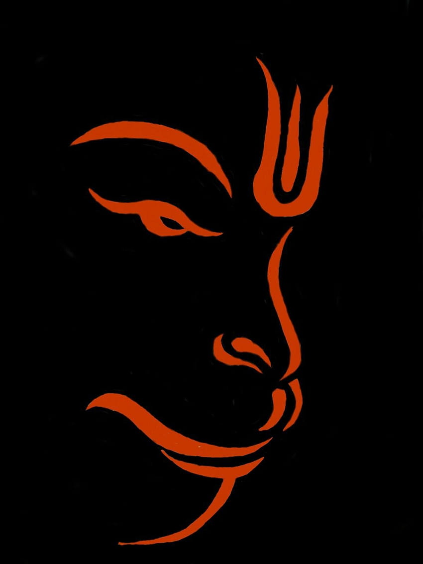 Jai Shri Ram Ji Hanuman Ji, Hanuman-Amoled-Mobile HD-Handy-Hintergrundbild
