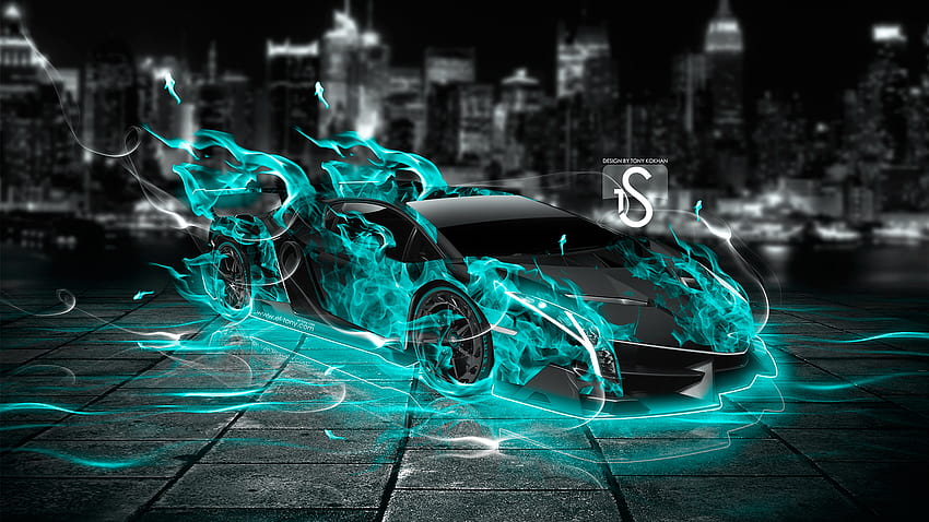 Najlepsze 3 tła Aqua Cool Lamborghini na biodrze, ogniste lambo Tapeta HD