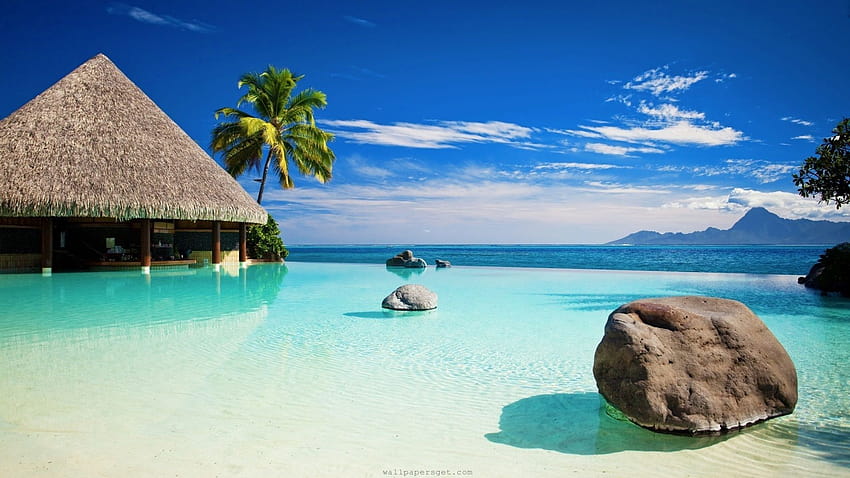 Tropical Island Backgrounds Group, paradise island HD wallpaper
