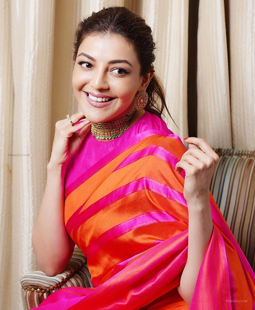 ✅[11 Kajal Agarwal Último grito caliente, kajal agarwal en sari fondo de pantalla del teléfono