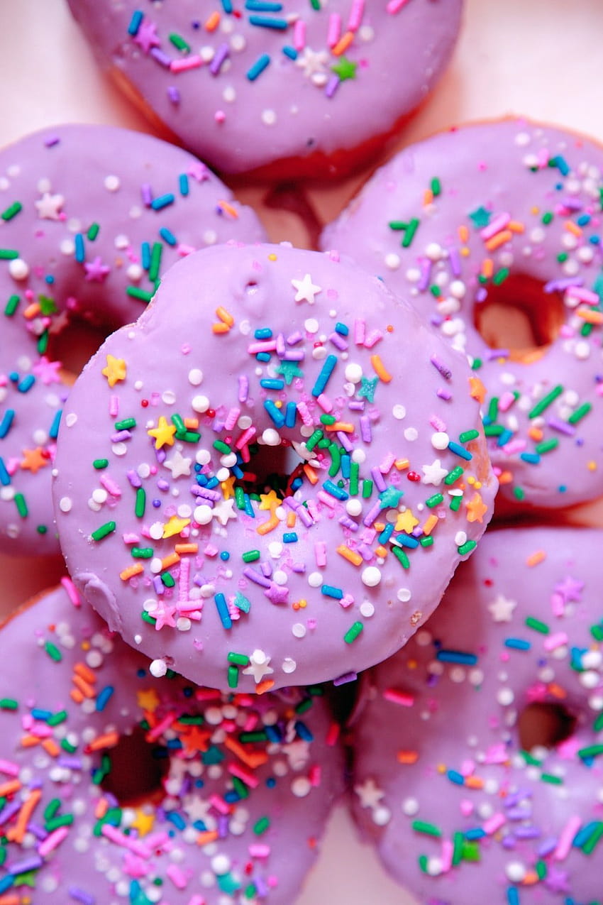 Sprinkle Donut, cute donuts HD phone wallpaper