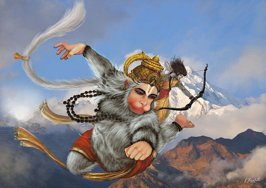 20 faits intéressants sur Lord Hanuman que vous ne saviez pas, Lord Rama en colère Fond d'écran HD