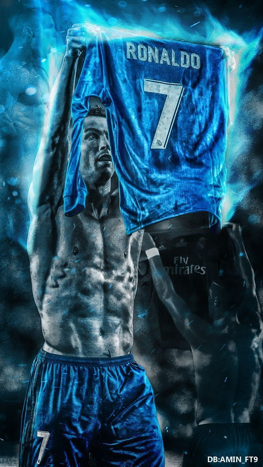 Trending de Cristiano Ronaldo: Fuego azul por dentro. fondo de pantalla del teléfono