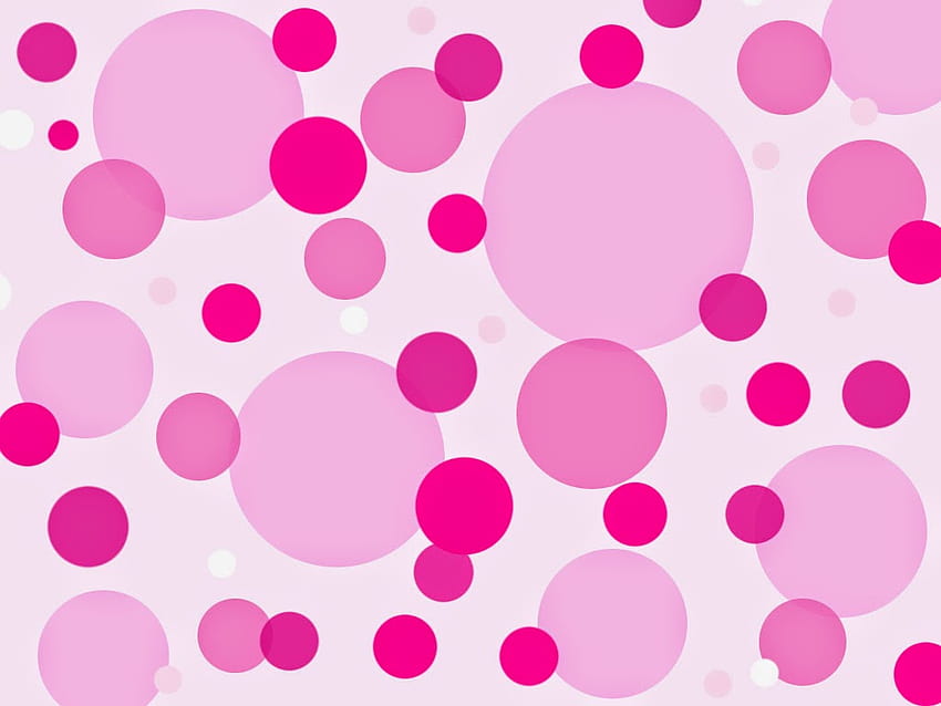 Polka Dots Pink, розови точки HD тапет