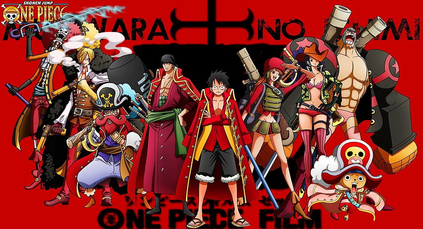 One Piece the Straw Hat Pirates Crew In Portrait New E, едно парче трио HD тапет