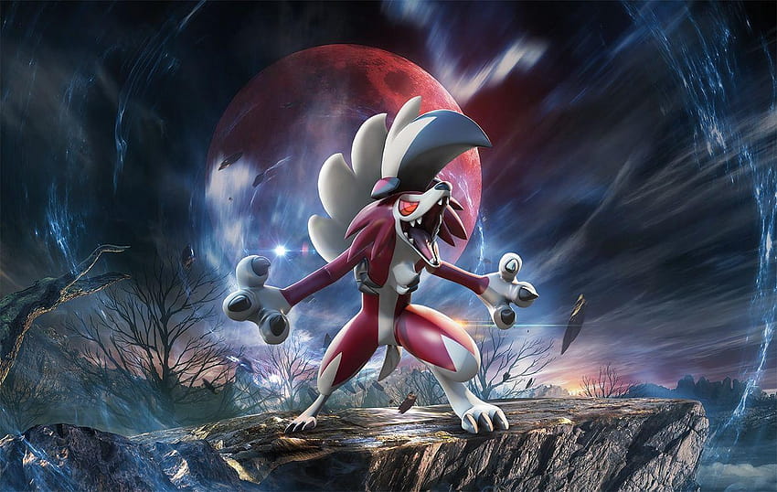 Lycanroc for Guardians Rising Release, lycanroc midnight form HD wallpaper