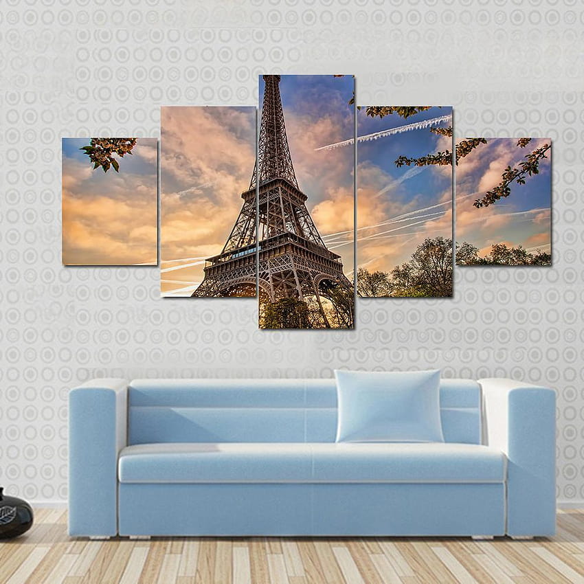 Eiffel Tower In Spring Multi Panel Canvas Wall Art Prints HD phone ...