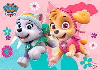 Room Mates Paw Patrol Skye y Everest Be Happy Quote Peel and, paw patrol  everest fondo de pantalla del teléfono