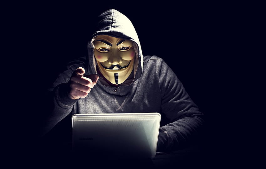 랩탑, 익명, Anonymous, 해커, 섹션 разное HD 월페이퍼
