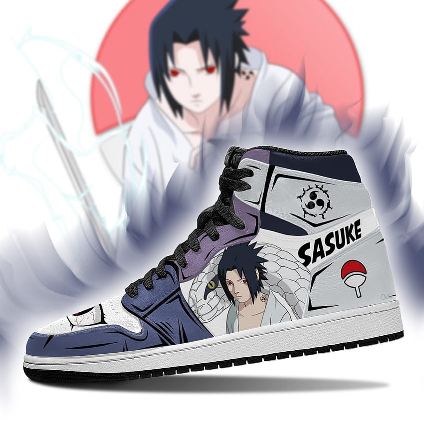 Naruto / Sasuke Anime Custom Canvas High Top Shoes – SpreadShoes