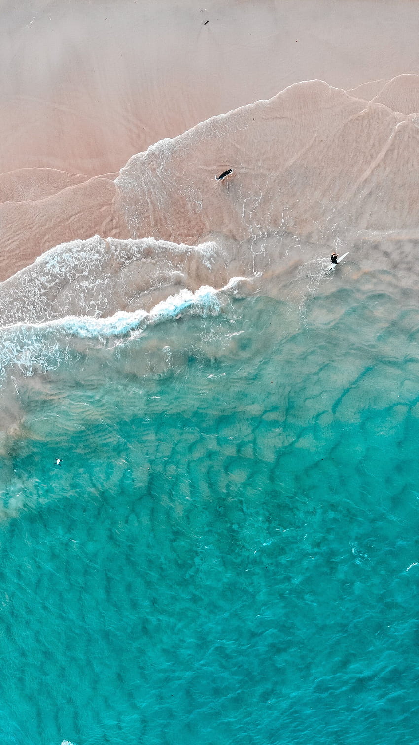 woda z lotu ptaka widok na brzeg morza Sen psa, oko ptaka Tapeta na telefon HD