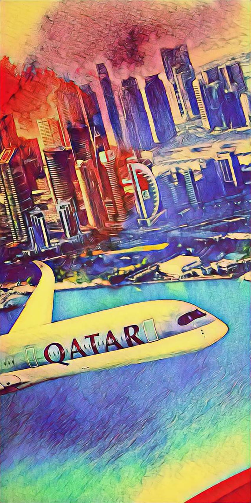 Qatar Airways por SAMI5048, qatar airways iphone fondo de pantalla del teléfono
