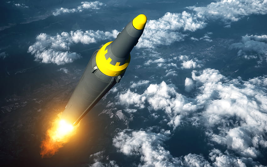 ICBM, atomic bomb, missile, nuclear weapons, rocketship with resolution 3840x2400. High Quality HD wallpaper