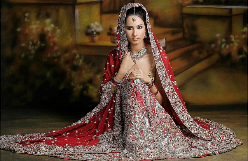 ชุดแต่งงานผู้หญิงอินเดียที่แต่งงานแล้ว วอลล์เปเปอร์ HD