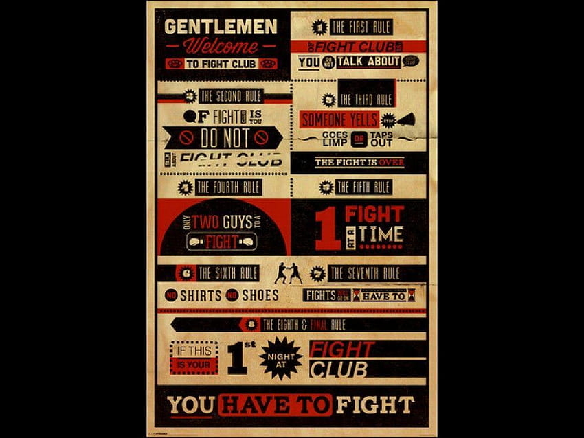 Aturan Fight Club Quote Of Fight Club Rules On Wallpaper HD