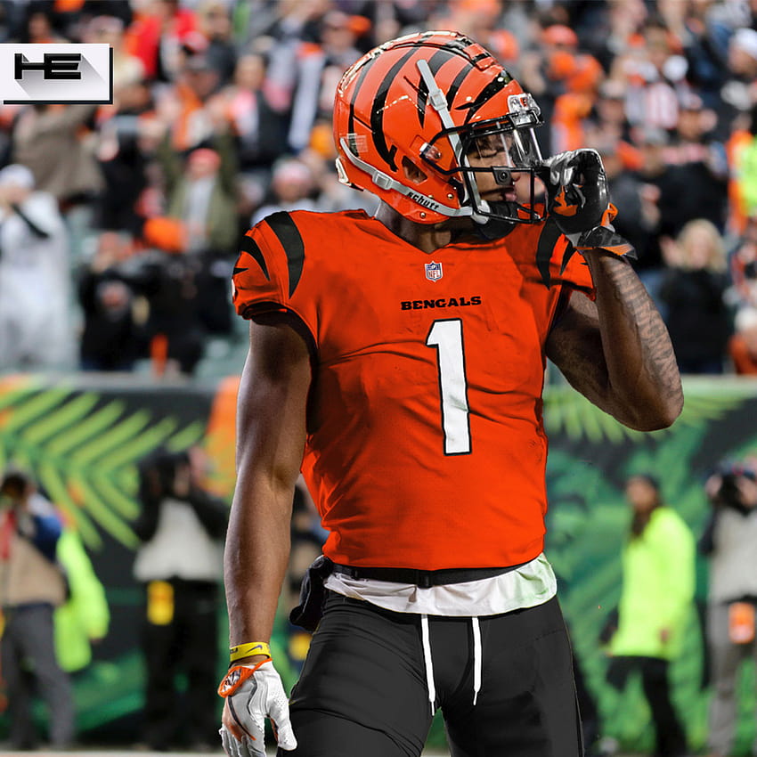 Ja'Marr Chase Looks Awesome in the Cincinnati Bengals' New Stripes, jamarr chase bengals HD phone wallpaper