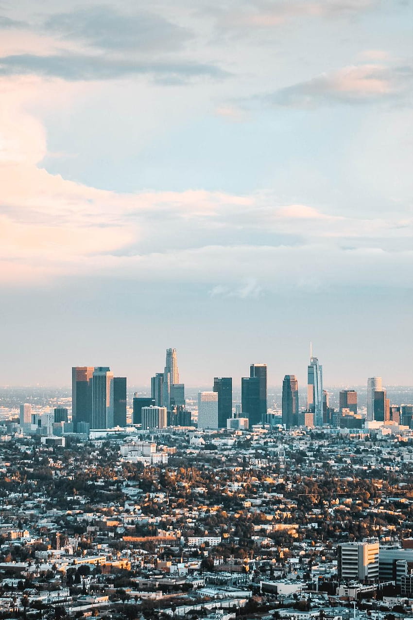 10 아름다운 로스앤젤레스, 미적 도시 경관 HD 전화 배경 화면