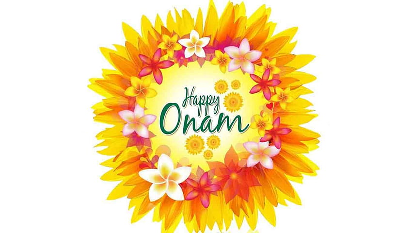 Happy Onam 2019 wünscht Pookalam Rangoli Kolam Designs Sms Pics HD-Hintergrundbild
