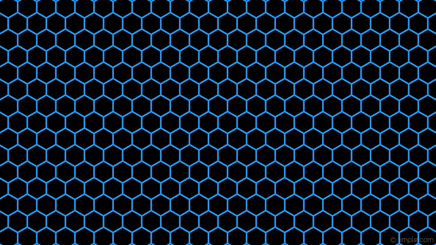 Schwarzes Sechseck gepostet von Samantha Peltier, blaues Sechseck HD-Hintergrundbild