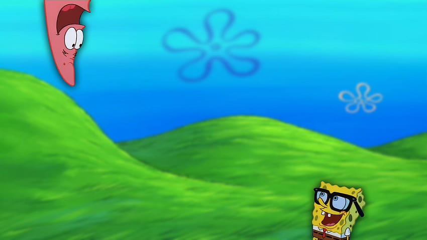 SpongeBuddy Mania, spongebob sky background HD wallpaper