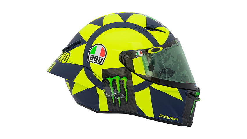 Valentino Rossi Unveils New 'Soleluna' Design on AGV Pista GP R Helmet, agv helmets HD wallpaper