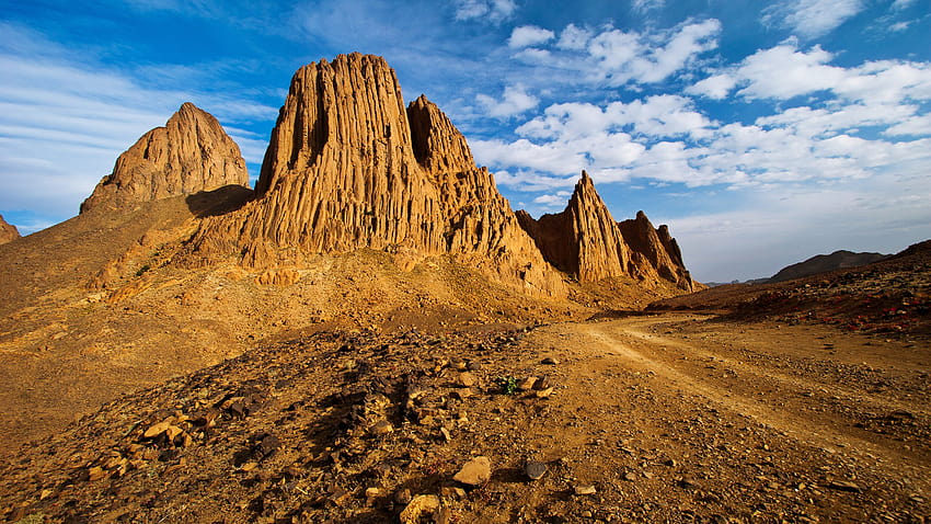 Afrika Cezayir Çöl Hoggar Dağları Manzara Dağ Kaya Sahara Taşı Tassili N'Ajjer Afrika, taş kaya dağ HD duvar kağıdı