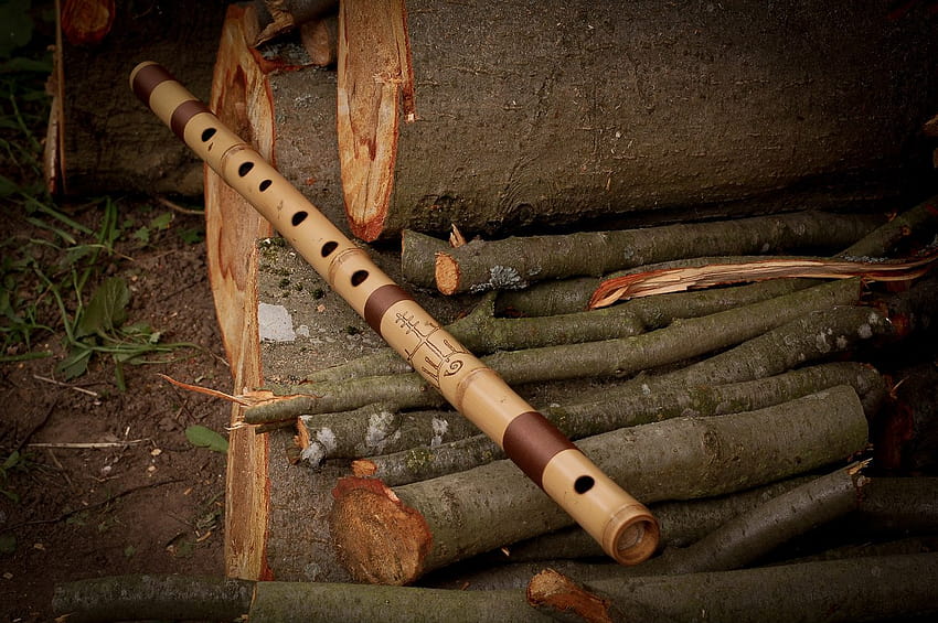 Bambus-Bansuri-Flöte – Abedabun-Flöten, Bambusflöte HD-Hintergrundbild