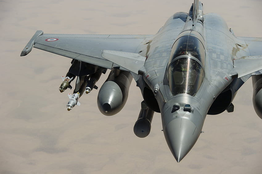 Gray jet plane, airplane, jet fighter, Dassault Rafale, military, rafale fighter plane HD wallpaper