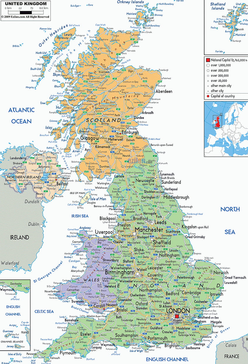 de la carte et: carte du Royaume-Uni, carte Fond d'écran de téléphone HD