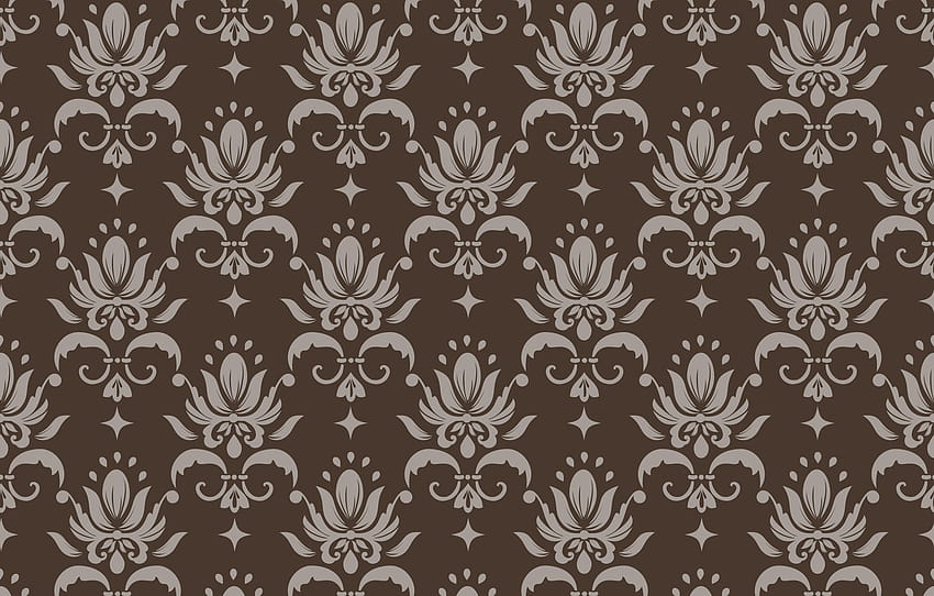 retro, background, brown, ornament, style, vintage, beige, ornament, seamless, victorian , section текстуры HD wallpaper