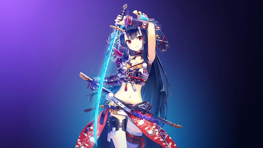 Warrior girl, Katana girl, Anime, anime character katana HD wallpaper