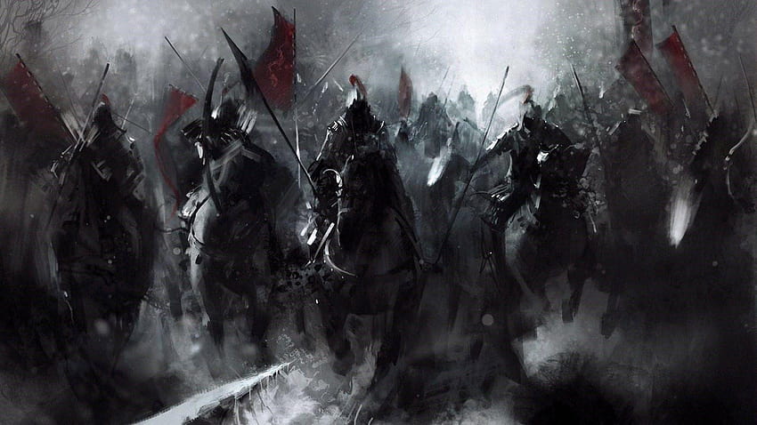 Pintura de batalha medieval papel de parede HD