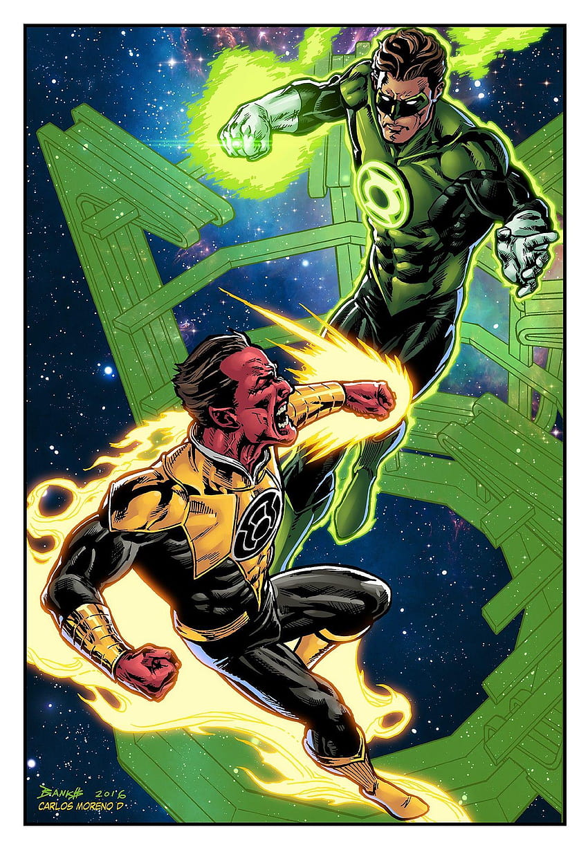 Darryl Banks & Carlos Alberto Moreno Diaz Green Lantern vs, Green Lantern vs Sinestro fondo de pantalla del teléfono