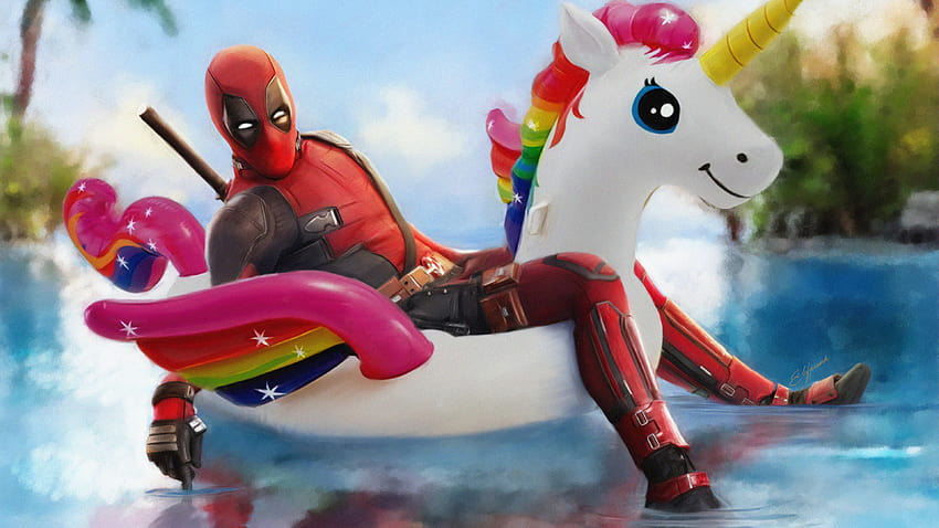 Simpatico unicorno di Deadpool Sfondo HD