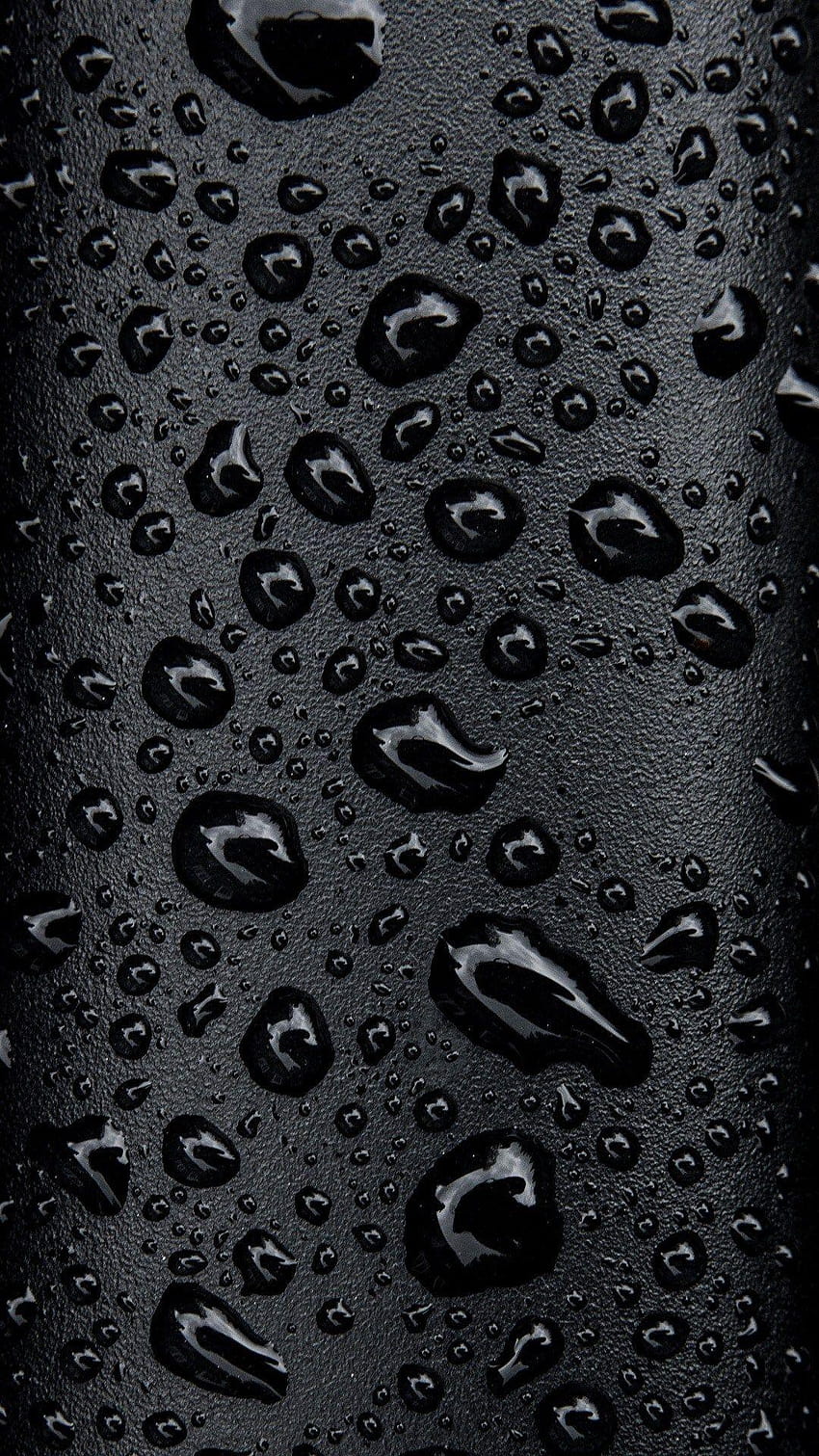 Czarny smartfon Raindrops Tapeta na telefon HD