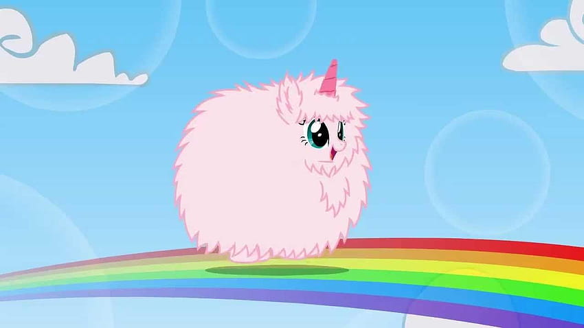 Unicornios rosados ​​y esponjosos bailando en el arcoíris Pink Fluffy fondo de pantalla