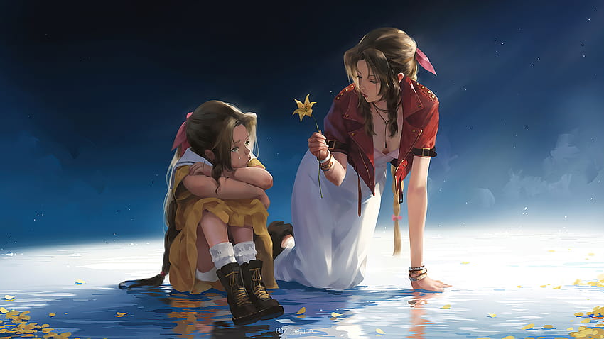 Final Fantasy Aerith Gainsborough , Artis, Latar belakang, dan Wallpaper HD