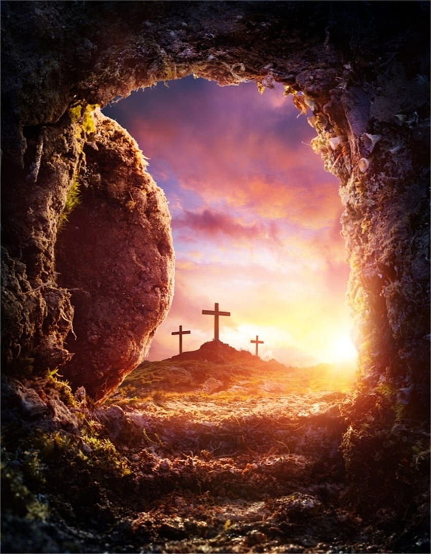 Amazon : AOFOTO 8x10ft Çarmıha Gerilme İsa Mesih'in Dirilişi Zemin Kurtuluş Çapraz Grafik Arka Planlar Mezar Mağarası Gün Doğumu Umut Pırıltıları Stüdyo Donanımları İncil Duası Hıristiyan Kilisesi Oyun : Elektronik HD telefon duvar kağıdı
