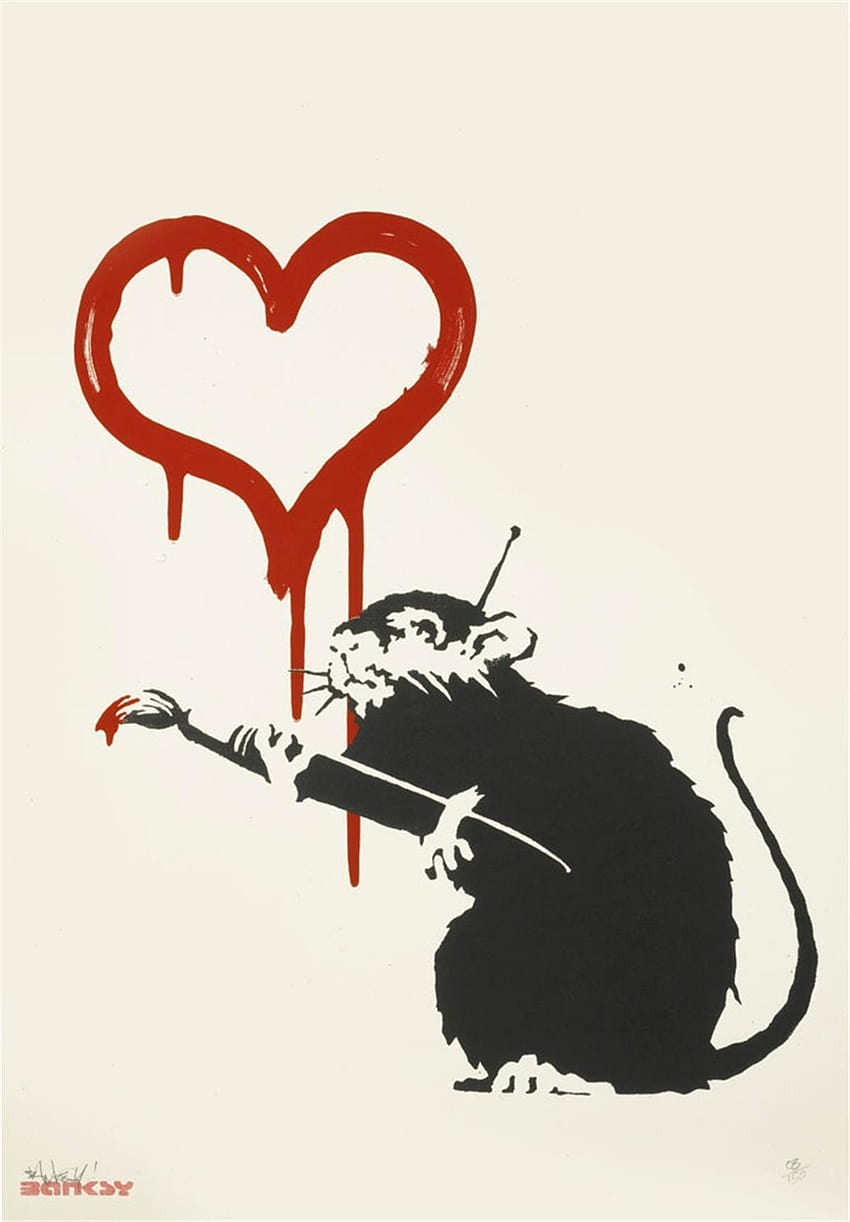 Love Rat от Banksy, Banksy rat HD тапет за телефон