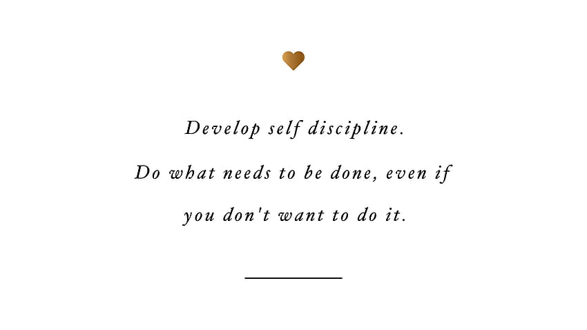 Develop Self Discipline, aesthetic quote positive HD wallpaper