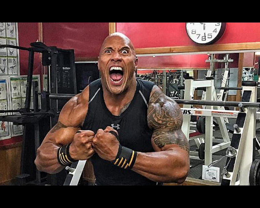 13 fois Dwayne 'The Rock' Johnson a dominé Instagram avec ses séances d'entraînement, respect de la sueur de sang Fond d'écran HD