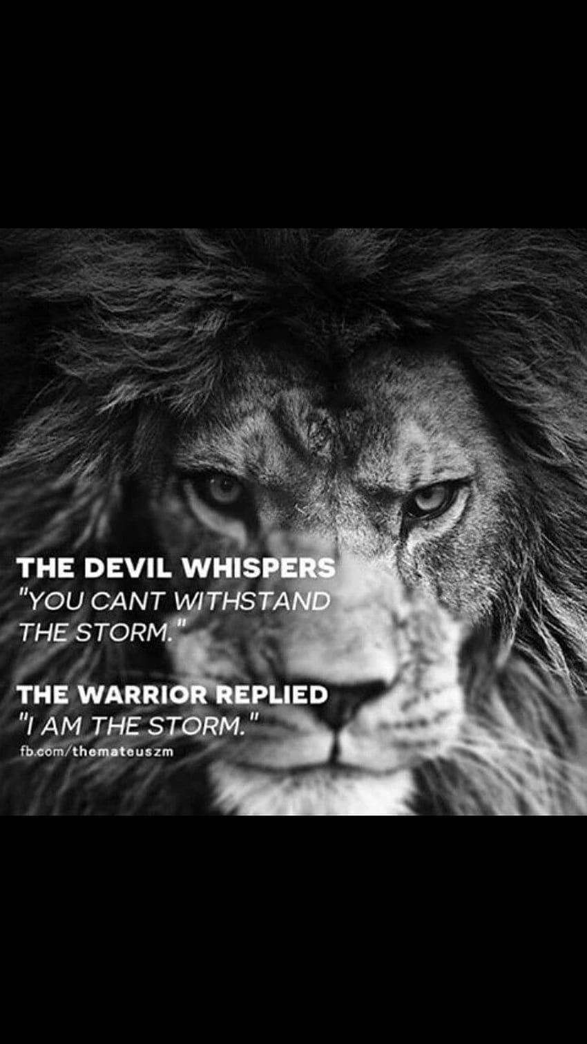Motivational Lion Phone, warrior quotes HD phone wallpaper