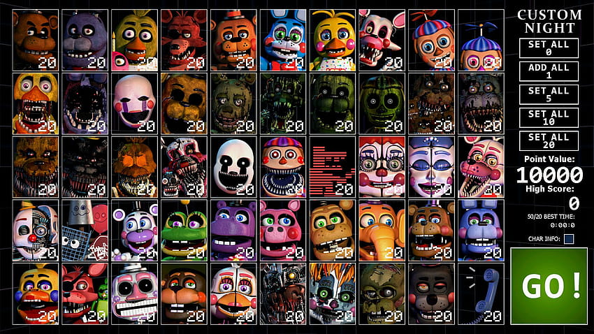 Steam での Ultimate Custom Night、freddys unc での 5 泊 高画質の壁紙