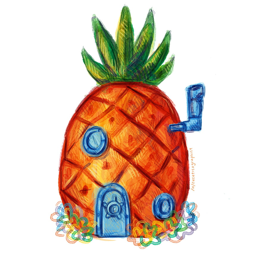 Spongebob Pineapple Clipart HD phone wallpaper